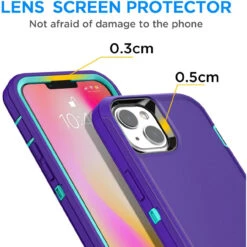 Purple IPhone 14 Plus Military Full Body Shock Proof Defender Case -Cheap NewCase Store iphone 14 plus military grade defender case purple 7 22969.1673678513
