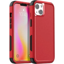Red Heavy Duty Military Defense Drop Proof Case For IPhone 14 Plus