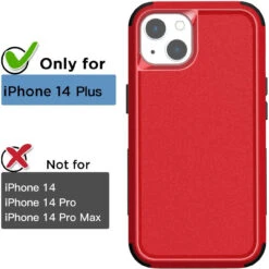 Red Heavy Duty Military Defense Drop Proof Case For IPhone 14 Plus 9 Red Heavy Duty Military Defense Drop Proof Case For IPhone 14 Plus -Cheap NewCase Store iphone 14 plus military grade defender case red 3 44574.1673678514