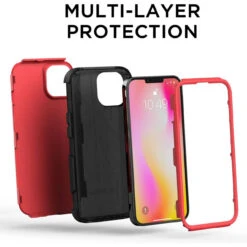 Red Heavy Duty Military Defense Drop Proof Case For IPhone 14 Plus 12 Red Heavy Duty Military Defense Drop Proof Case For IPhone 14 Plus -Cheap NewCase Store iphone 14 plus military grade defender case red 6 29163.1673678514