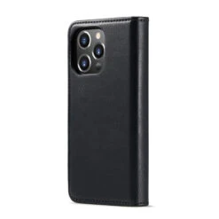 Black DG.Ming Magnetic 2-in-1 Shockproof Leather Wallet Case For IPhone 14 Pro -Cheap NewCase Store iphone 14 pro dg ming wallet magnetic case black 3 73369.1700735074