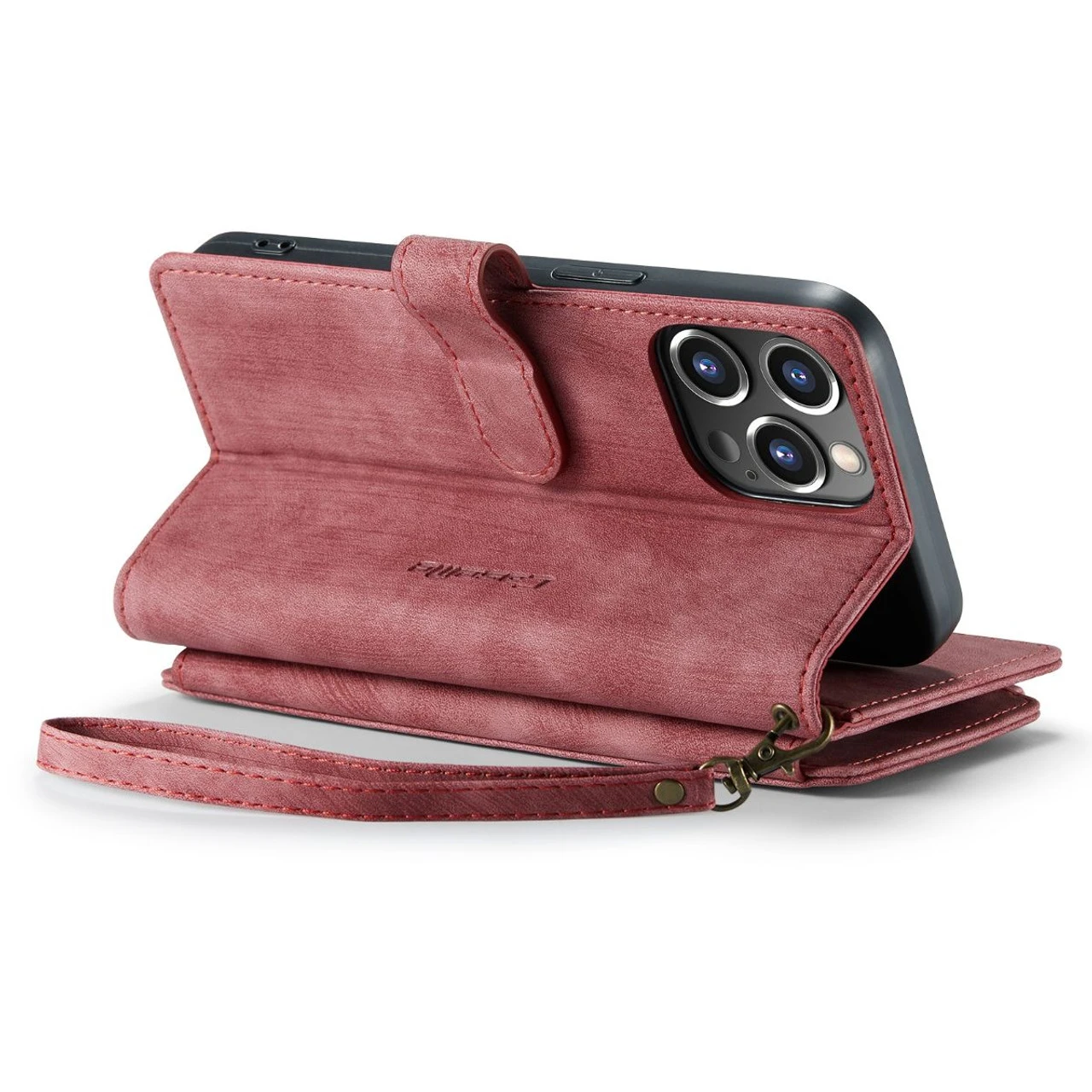 Red CaseMe C30 Wallet: Zipper Folio & Wrist Strap - IPhone 14 Pro Max 5 Red CaseMe C30 Wallet: Zipper Folio & Wrist Strap - IPhone 14 Pro Max - Image 5