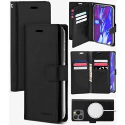 Black IPhone 14 Pro Max Mercury Mansoor Diary Card Holder Wallet