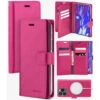Hot Pink Genuine Mercury Mansoor Diary Wallet Case For IPhone 14 Pro Max