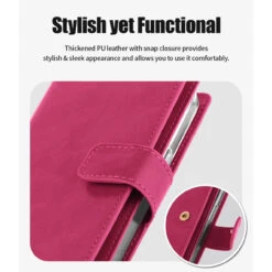 Hot Pink Genuine Mercury Mansoor Diary Wallet Case For IPhone 14 Pro Max -Cheap NewCase Store iphone 14 pro max mercury mansoor diary wallet hot pink 8 32475.1690247049