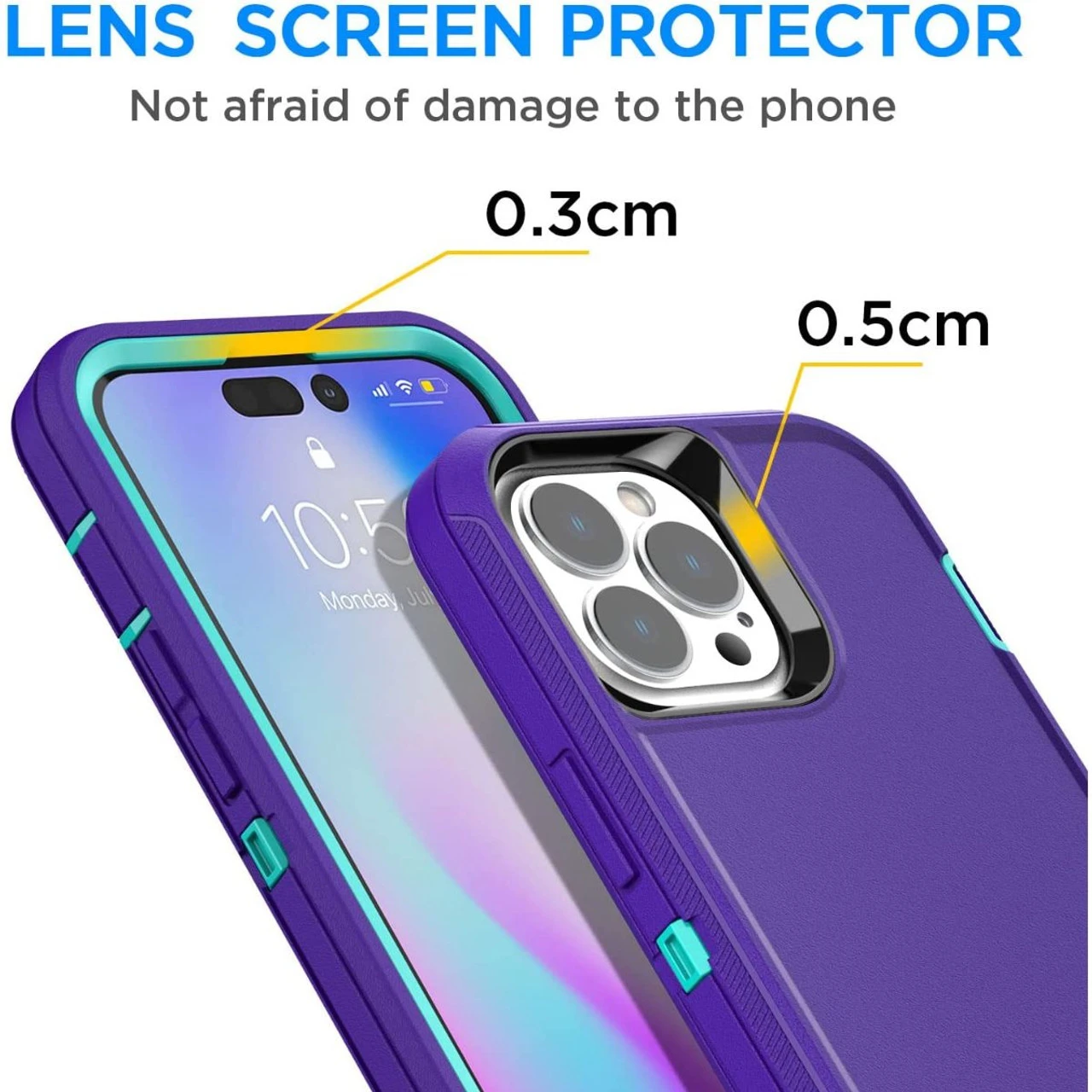 Purple Rugged Full Body Heavy Duty Shock Proof Case For IPhone 14 Pro Max 3 Purple Rugged Full Body Heavy Duty Shock Proof Case For IPhone 14 Pro Max - Image 3