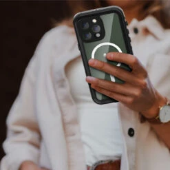 Black Waterproof Heavy Duty Magsafe Case For IPhone 14 Pro Max -Cheap NewCase Store iphone 14 pro max waterproof case black 6 35701.1691406898