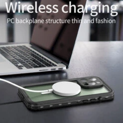 Black Waterproof Heavy Duty Magsafe Case For IPhone 14 Pro Max -Cheap NewCase Store iphone 14 pro max waterproof case black 7 10926.1691406898