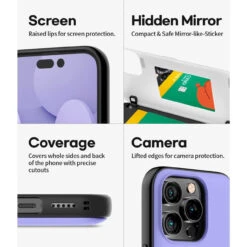 Lilac IPhone 14 Pro Mercury Slim Shock Proof Magnetic Door Case -Cheap NewCase Store iphone 14 pro mercury magnetic door case lilac 5 34291.1671016539