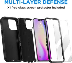 Black Tough Military Grade Drop Proof Defender Case For IPhone 14 Pro 10 Black Tough Military Grade Drop Proof Defender Case For IPhone 14 Pro -Cheap NewCase Store iphone 14 pro military grade defender case black 5 72212.1691725135