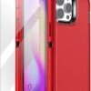 Red Heavy Duty Military Defense Drop Proof Case For IPhone 14 Pro
