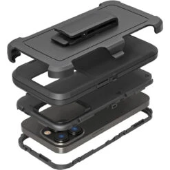 Black Tough Military Grade Drop Proof Holster Belt Clip For IPhone 14 Pro 12 Black Tough Military Grade Drop Proof Holster Belt Clip For IPhone 14 Pro -Cheap NewCase Store iphone 14 pro military grade defender holster case black 6 51895.1684988990