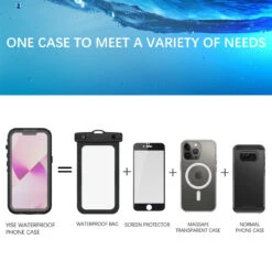 Black Waterproof Heavy Duty Magsafe Case For IPhone 14 22 Black Waterproof Heavy Duty Magsafe Case For IPhone 14 -Cheap NewCase Store iphone 14 waterproof case black 2 87801.1682647871