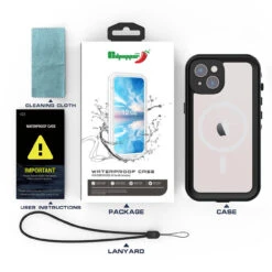 Black Waterproof Heavy Duty Magsafe Case For IPhone 14 27 Black Waterproof Heavy Duty Magsafe Case For IPhone 14 -Cheap NewCase Store iphone 14 waterproof case black 5 88717.1682647871