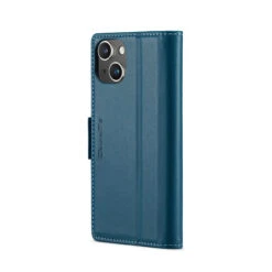 Blue Genuine CaseMe Litchi Textured Wallet Case For IPhone 15 -Cheap NewCase Store iphone 15 caseme 023 wallet case blue 3 61184.1696555909