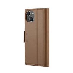 Brown CaseMe Butterfly Buckle RFID Anti-theft Case For IPhone 15 -Cheap NewCase Store iphone 15 caseme 023 wallet case brown 3 47421.1696555907
