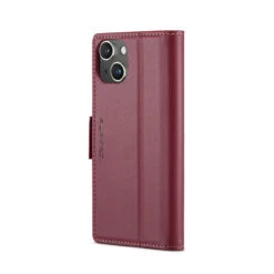 Wine Genuine CaseMe Litchi Textured Wallet Case For IPhone 15 -Cheap NewCase Store iphone 15 caseme 023 wallet case wine 3 19278.1696555914
