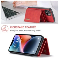 Red IPhone 15 DG.Ming M2 Series Case Removable 3 Fold Wallet 10 Red IPhone 15 DG.Ming M2 Series Case Removable 3 Fold Wallet -Cheap NewCase Store iphone 15 dg ming m2 series red 4 83655.1700649815