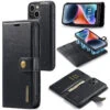 Black DG.Ming Premium 2 In 1 Magnetic Case And Wallet For IPhone 15