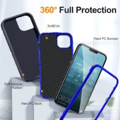 Navy IPhone 15 Tough Military Grade Drop Proof Defender Case -Cheap NewCase Store iphone 15 military grade defender case navy 3 24176.1694657195