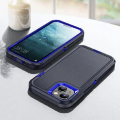 Navy IPhone 15 Tough Military Grade Drop Proof Defender Case -Cheap NewCase Store iphone 15 military grade defender case navy 6 86741.1694657195