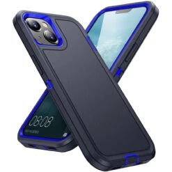 Navy IPhone 15 Tough Military Grade Drop Proof Defender Case -Cheap NewCase Store iphone 15 military grade defender case navy 7 08776.1694657195