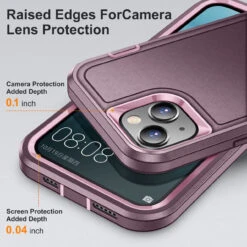 Purple IPhone 15 Rugged Full Body Heavy Duty Shock Proof Case -Cheap NewCase Store iphone 15 military grade defender case purple 4 87824.1694657190
