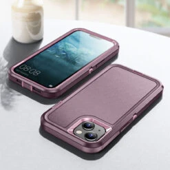 Purple IPhone 15 Rugged Full Body Heavy Duty Shock Proof Case -Cheap NewCase Store iphone 15 military grade defender case purple 6 45436.1694657190