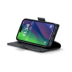 Black IPhone 15 Plus CaseMe Slim Luxury 3 Card Slot Wallet Case -Cheap NewCase Store iphone 15 plus caseme 023 wallet case black 5 34014.1696555939