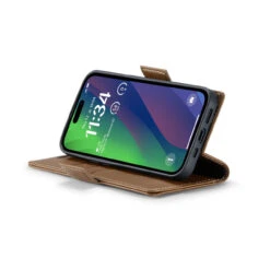 Brown IPhone 15 Plus CaseMe Slim Luxury 3 Card Slot Wallet Case -Cheap NewCase Store iphone 15 plus caseme 023 wallet case brown 5 36920.1696555940