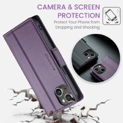 Purple IPhone 15 Plus CaseMe RFID Blocking Wallet Flip Folio Case 11 Purple IPhone 15 Plus CaseMe RFID Blocking Wallet Flip Folio Case -Cheap NewCase Store iphone 15 plus caseme 023 wallet case purple 6 53210.1696555945