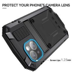 Black Extreme Military Grade Metal Heavy Duty Case For IPhone 15 Plus -Cheap NewCase Store iphone 15 plus extreme metal military case black 4 53144.1695005604