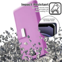 Purple Mercury Rich Diary Card Holder Wallet Case For IPhone 15 Plus -Cheap NewCase Store iphone 15 plus mercury rich diary wallet purple 4 34880.1692075120