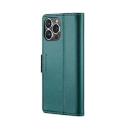 Turquoise IPhone 15 Pro Genuine CaseMe Litchi Textured Wallet Case -Cheap NewCase Store iphone 15 pro caseme 023 wallet case turquoise 3 42196.1696555924