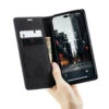 Black IPhone 15 Pro Compact Flip Quality Wallet Case Cover