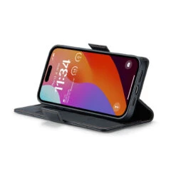 Black IPhone 15 Pro Max CaseMe Slim Luxury 3 Card Slot Wallet Case -Cheap NewCase Store iphone 15 pro max caseme 023 wallet case black 5 74051.1696555928