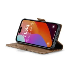 Brown IPhone 15 Pro Max CaseMe Soft Matte Anti-Theft Wallet Case -Cheap NewCase Store iphone 15 pro max caseme 023 wallet case brown 5 83373.1696555930