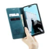Blue IPhone 15 Pro Max CaseMe Compact Flip Wallet Case