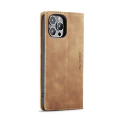 Brown IPhone 15 Pro Max CaseMe Soft Matte Exceptional Wallet Case -Cheap NewCase Store iphone 15 pro max caseme slim wallet case brown 3 52620.1696480848