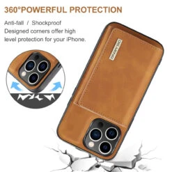 Brown DG.Ming M2 Series Case Removable 3 Fold Wallet For IPhone 15 Pro Max -Cheap NewCase Store iphone 15 pro max dg ming m2 series brown 5 84099.1700649835