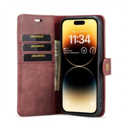 Red DG.Ming Luxury Leather Wallet With Magnetic Case Cover For IPhone 15 Pro Max 9 Red DG.Ming Luxury Leather Wallet With Magnetic Case Cover For IPhone 15 Pro Max -Cheap NewCase Store iphone 15 pro max dg ming wallet magnetic case red 4 91221.1700735057