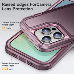 Purple Heavy Duty Military Defense Drop Proof Case For IPhone 15 Pro Max -Cheap NewCase Store iphone 15 pro max military grade defender case purple 4 81335.1694657227