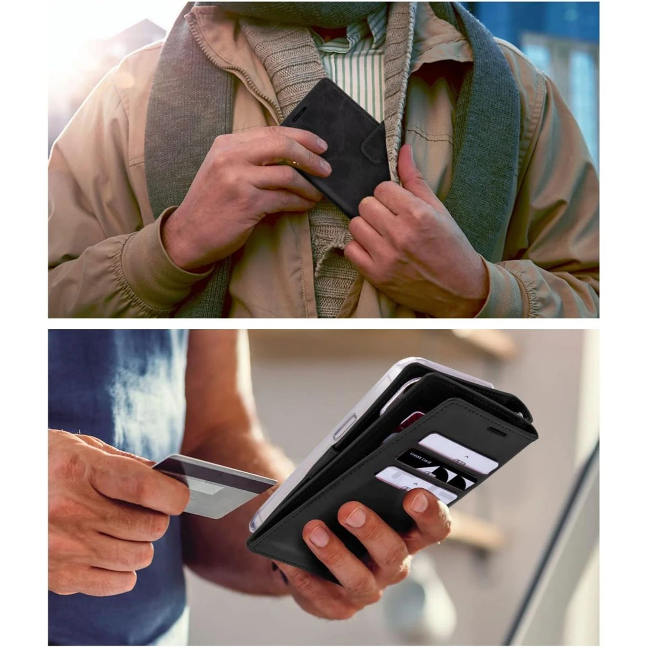 Black IPhone 15 Pro Mercury Mansoor Diary Flip Wallet Case 4 Black IPhone 15 Pro Mercury Mansoor Diary Flip Wallet Case - Image 4