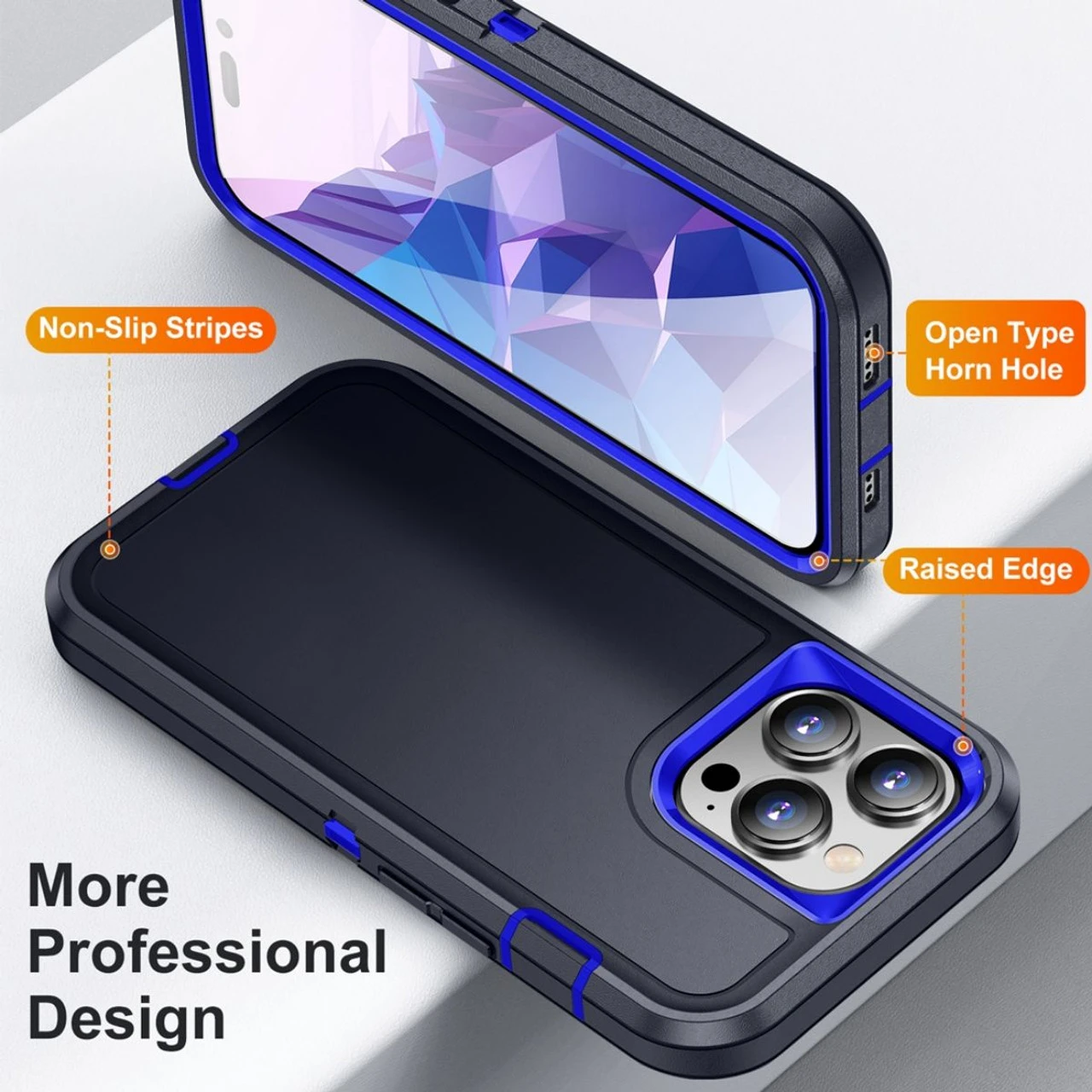 Navy Military Full Body Shock Proof Defender Case For IPhone 15 Pro 2 Navy Military Full Body Shock Proof Defender Case For IPhone 15 Pro - Image 2