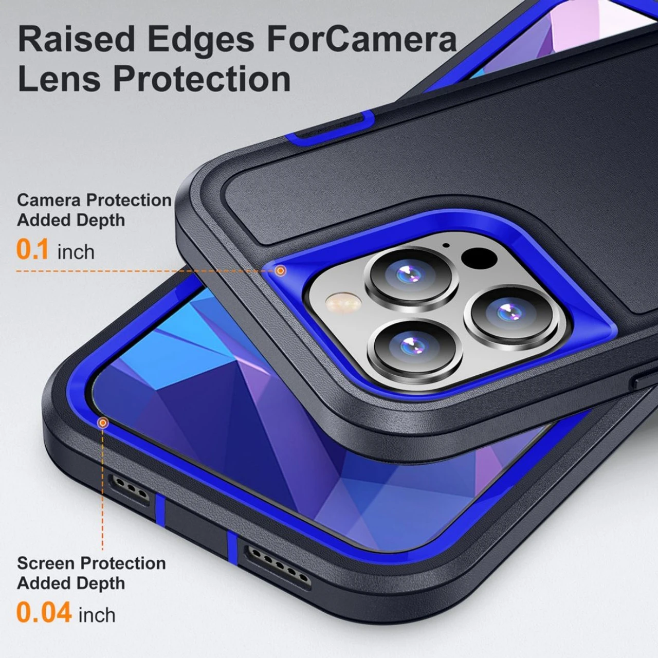 Navy Military Full Body Shock Proof Defender Case For IPhone 15 Pro 4 Navy Military Full Body Shock Proof Defender Case For IPhone 15 Pro - Image 4