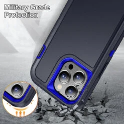 Navy Military Full Body Shock Proof Defender Case For IPhone 15 Pro 11 Navy Military Full Body Shock Proof Defender Case For IPhone 15 Pro -Cheap NewCase Store iphone 15 pro military grade defender case navy 5 35217.1694657220