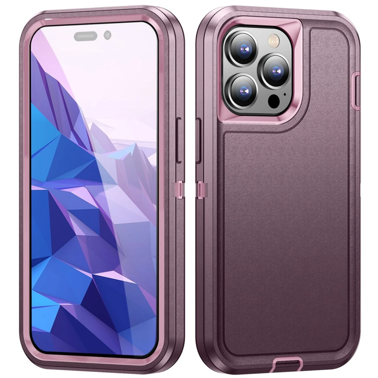 Purple Heavy Duty Defender Military Grade Case For IPhone 15 Pro 1 Purple Heavy Duty Defender Military Grade Case For IPhone 15 Pro