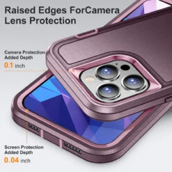 Purple Heavy Duty Defender Military Grade Case For IPhone 15 Pro 10 Purple Heavy Duty Defender Military Grade Case For IPhone 15 Pro -Cheap NewCase Store iphone 15 pro military grade defender case purple 4 64433.1694657215