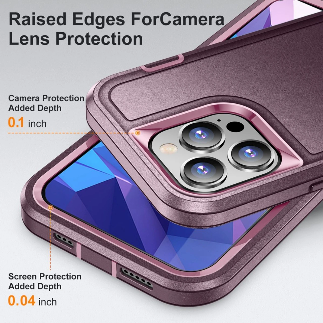 Purple Heavy Duty Defender Military Grade Case For IPhone 15 Pro 4 Purple Heavy Duty Defender Military Grade Case For IPhone 15 Pro - Image 4