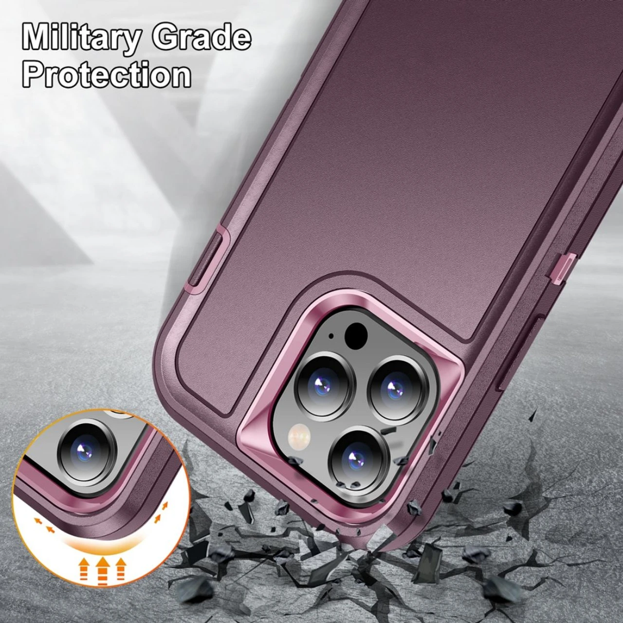 Purple Heavy Duty Defender Military Grade Case For IPhone 15 Pro 5 Purple Heavy Duty Defender Military Grade Case For IPhone 15 Pro - Image 5
